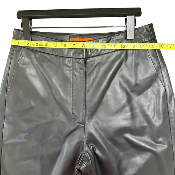 REISS x McLaren F1 Team Lottie Slit Front Leather Pants - Picture 12 of 16